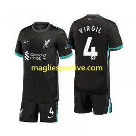 Completo Calcio Liverpool Virgil 4 Bambino Divisa Trasferta 2024-2025